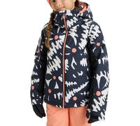 Roxy - Giacca da sci - Free Jet Girl Jacket True Black Big Flower in Pelle - Taglia Bambino 8a - Blu navy