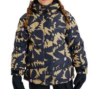 Roxy - Giacca da sci/snowboard - Askamoon Girl Jacket Fennel Seed Big Flower Rg in Pelle - Taglia Bambino 10a - Blu navy