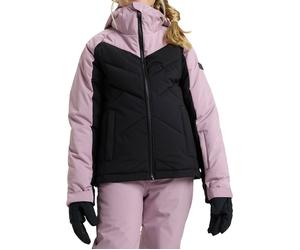 Roxy - Giacca da sci - Snowsylva Girl Jacket True Black in Pelle - Taglia Bambino 10a - Rosa