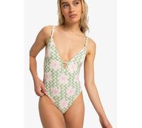 ROXY Costume intero 'HIBISCUS DAZE' verde chiaro / rosé / guscio d'uovo, Taglia XL