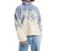Roxy - Maglione da donna in pile con collo a zip - Mountain Story Bone White per Donne - Taglia S - Viola