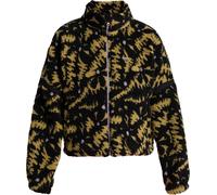 Roxy - Maglione donna in pile con zip - Boundless Spirit Zippered Anthracite Big Flowers per Donne in Poliestere Riciclato - Taglia M - Nero