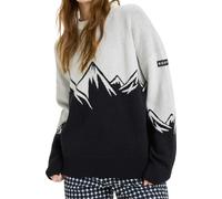 Roxy - Maglione donna lavorato a maglia - Cozy Sound Anthracite Wind Swept Floral per Donne in Cotone - Taglia L - Bianco