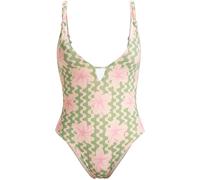 ROXY Costume intero 'HIBISCUS DAZE' verde chiaro / rosé / guscio d'uovo, Taglia S