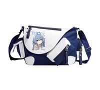 Roxy Migurdia - Borsa a tracolla Eris Greyrat Anime Sylphy con tasche laterali multiple di grande capacità, casual, alla moda, leggera, borsa messenger per donne, uomini, lavoro, viaggi, Blu Tipo 1