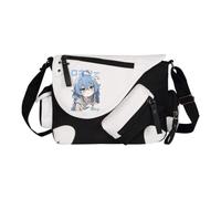 Roxy Migurdia - Borsa a tracolla Eris Greyrat Anime Sylphy con tasche laterali multiple di grande capacità, casual, alla moda, leggera, borsa messenger per donne, uomini, lavoro, viaggi, Nero Tipo 1