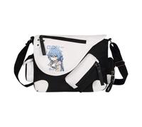 Roxy Migurdia - Borsa a tracolla Eris Greyrat Anime Sylphy con tasche laterali multiple di grande capacità, casual, alla moda, leggera, borsa messenger per donne, uomini, lavoro, viaggi, Nero Tipo 2