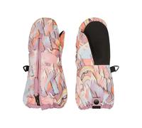 Roxy - Moffole da sci/snowboard - Snows Up Mitt Coral Chic Papercut in Pelle - Taglia Bambino S - Rosa
