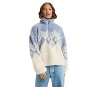 Roxy - Maglione da donna in pile con collo a zip - Mountain Story Bone White per Donne - Taglia L - Viola