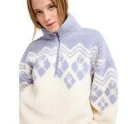 Roxy Mountain Story ERJPF03228 - Pile da donna con mezza zip, Bianco - Egret, M