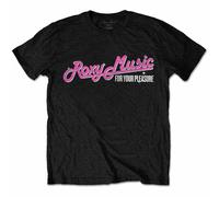 Roxy Music 'For Your Pleasure Tour' (Nero) T-Shirt - NUOVO E UFFICIALE