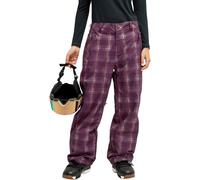 Roxy - Pantalon de ski/snowboard - Steepland Pant Blackberry Wine Chill Checkmat - Taglia XS - Bordeaux