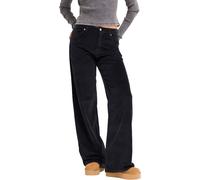 Roxy - Pantalon en velours côtelé - Surf Crush Cord Pant Anthracite per Donne in Cotone - Taglia L - Nero