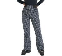Roxy - Pantaloni da sci da donna a vita alta - Rising High Pant Whisper White Small Dots per Donne in Pelle - Taglia S - Nero