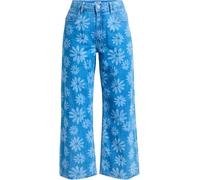 Roxy - Pantaloni in cotone biologico - Boogie Night Mid Pant Surf Wash per Donne in Cotone - Taglia 30 US - Blu