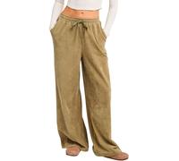 Roxy - Pantaloni in velluto a coste - Lekeitio Pant Knit Corduroy Parchment per Donne in Cotone - Taglia L - Beige