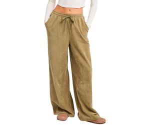 Roxy - Pantaloni in velluto a coste - Lekeitio Pant Knit Corduroy Parchment per Donne in Cotone - Taglia M - Beige