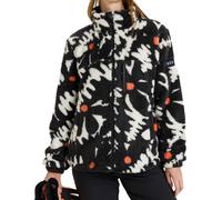 Roxy - Pile con zip da donna - Alabama Full Zip Printed True Black Big Flower per Donne - Taglia M - Nero
