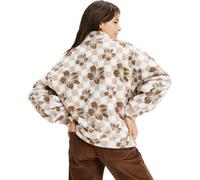 Roxy - Pile oversize da donna con collo a zip - Jive Talking Bonded Egret Hibi Square per Donne - Taglia L - Beige