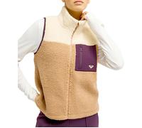Roxy - Polaire sans manches zippée - Boundless Spirit Vest 2 Cafe Au Lait per Donne - Taglia S - Marrone