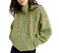 Roxy - Polaire zippée - Blurry Cloud Polar Oil Green Outline Mo per Donne in Nylon - Taglia L - Verde