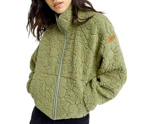 Roxy - Polaire zippée - Blurry Cloud Polar Oil Green Outline Mo per Donne in Nylon - Taglia L - Verde