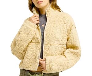Roxy - Polaire zippée - Blurry Cloud Polar Pebble Outline Mo per Donne in Nylon - Taglia M - Beige