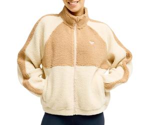 Roxy - Polaire zippée en sherpa - Boundless Spirit Solid Zip Biscotti per Donne - Taglia S - Beige