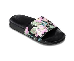Roxy RG Slippy II, Sandali Bambine e Ragazze, Stencil Nero e Rosa, 38/38.5 EU