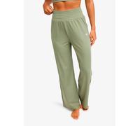 Roxy - Rise & Vibe Rib Smoked Pants Verde - Abbigliamento M Verde
