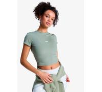 Roxy - Rise & Vibe Rib Tee Verde - Abbigliamento L Verde