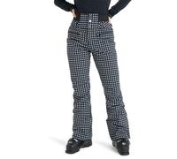 Roxy - Pantaloni da sci da donna a vita alta - Rising High Pant Whisper White Small Dots per Donne in Pelle - Taglia S - Nero