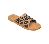 Roxy - Sandali leggeri - Andreya Leo Sandal Leopard Print per Donne in Pelle - Taglia 7 US - Marrone