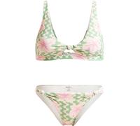 Roxy - Set di costumi da bagno per donna - Hibiscus Daze Elongated Tri St Basil Party Waves Yw per Donne - Taglia S - Verde Verde S