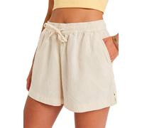 Roxy - Short in lino/viscosa - Lekeitio Break Mid Short Parchment per Donne - Taglia XS - Beige