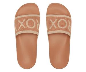 Roxy Slippy Knit, Sandali Donna, Wheat Turkish Coffee, 37 EU
