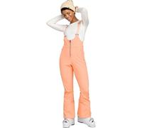 Roxy Summit Softshell Bib Pants - Bavaglino da neve impermeabile 15k Slim Fit, tessuto elasticizzato, ginocchiera imbottita, Rosa pesca., X-Small