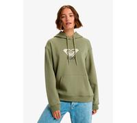 Felpa con cappuccio Roxy Surf Stoked Brushed Art verde oliva donna - L