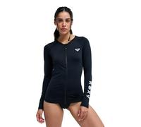 Roxy T-Shirt da Surf Essentials LS Zipped da Donna, Colore: Nero