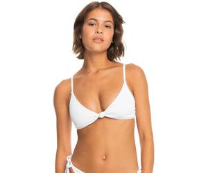 Roxy Top Bikini a Coste con Nodo Love The Surf, Bianco, XS Donna