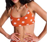 Roxy - Top da bagno - Hazy Days Bralette Ginger Spice Flores per Donne in Nylon - Taglia M - Arancione