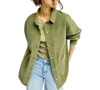 Roxy - Veste chemise en velours côtelé - Kick Back Washed Cord Shirt Winter Moss per Donne in Cotone - Taglia S - Kaki