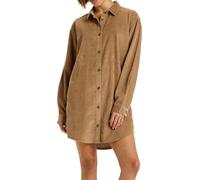 Roxy - Vestito da donna in velluto - Wavy Lights Dress Woodsmoke per Donne in Cotone - Taglia S - Marrone