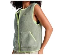 Roxy - Pile con zip in morbido sherpa - Boundless Spirit Easy Vest Oil Green per Donne in Poliestere Riciclato - Taglia S - Verde