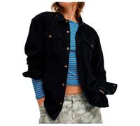 Roxy - Chemise en velours côtelé - Let It Go Cord Shirt Anthracite per Donne in Cotone - Taglia L - Nero