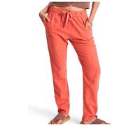 Roxy - Women's On The Seashore Linen Cargo Trousers - Pantaloni tempo libero M rosso