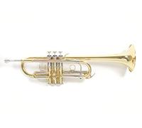 Roy Benson C-Trumpet TR-402C (tromba versatile, con accordatura commutabile da Do a Sib, inclusa pratica custodia rettangolare a zaino), laccata.