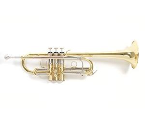 Roy Benson C-Trumpet TR-402C (tromba versatile, con accordatura commutabile da Do a Sib, inclusa pratica custodia rettangolare a zaino), laccata.