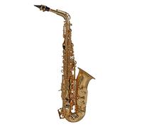 Roy Benson Eb-Alt Saxophone AS-202 (corpo in ottone, chiave F# alta, accessori completi inclusi, con cinghia di trasporto, sassofono di qualità superiore, per i musicisti più esigenti)