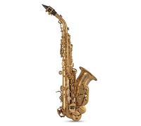Roy Benson Sax Soprano Curvo SG-302 Laccato - Ottone, Pad PISONI, con custodia